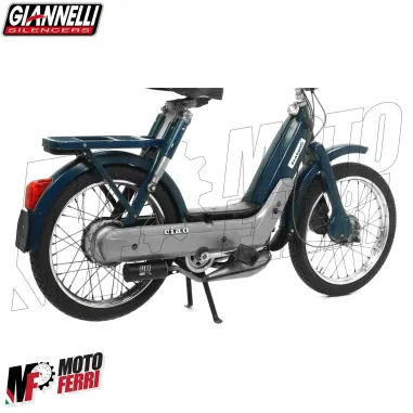 Marmitta Giannelli Fire Serpentone Piaggio 50 CIAO PX FL con Silenziatore Nero