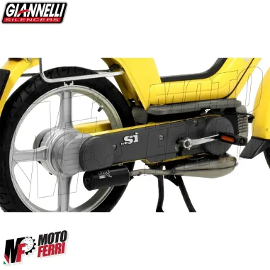 Marmitta Piaggio SI 50 Mix Giannelli Fire Vintage Serpentone Silenziatore Nero