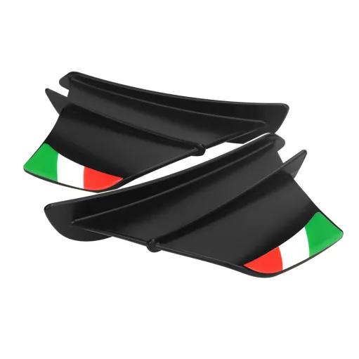 MF5012 Spoiler Ali Aerodinamiche per Carene Moto + 2 Adesivi Bandiera Italia