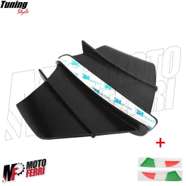 MF5012 Spoiler Ali Aerodinamiche per Carene Moto + 2 Adesivi Bandiera Italia 2