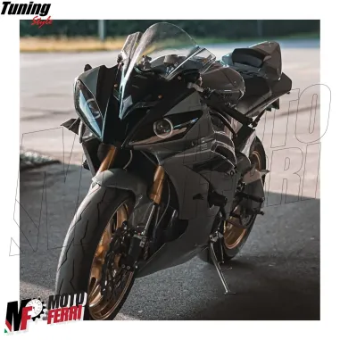 MF5012 Spoiler Ali Aerodinamiche per Carene Moto + 2 Adesivi Bandiera Italia