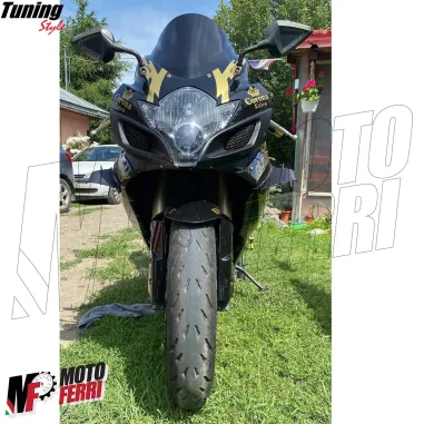 MF5012 Spoiler Ali Aerodinamiche per Carene Moto + 2 Adesivi Bandiera Italia