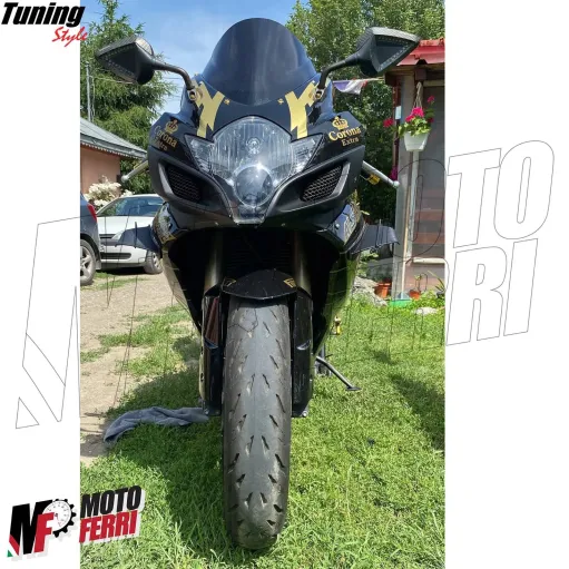MF5012 Spoiler Ali Aerodinamiche per Carene Moto + 2 Adesivi Bandiera Italia