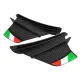 MF5013 Spoiler Ali Aerodinamiche Carbon Look per Carene Moto + Adesivi Bandiera