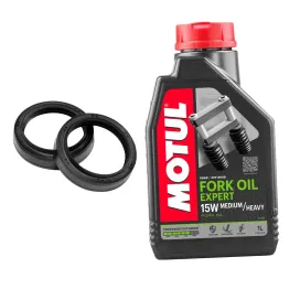 MF2430 Kit Paraoli Forcella + 1L Olio Fork Oil Motul 15W TMax 500 DA 2004 A 2007