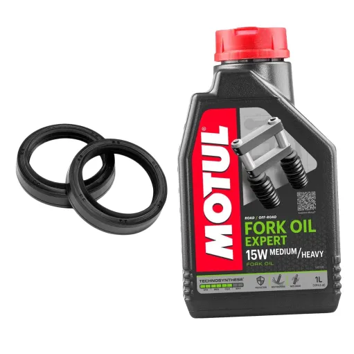 MF2431 Kit Paraoli Forcella + 1L Fork Oil Motul 15W per TMax 500 530 2008 / 2014
