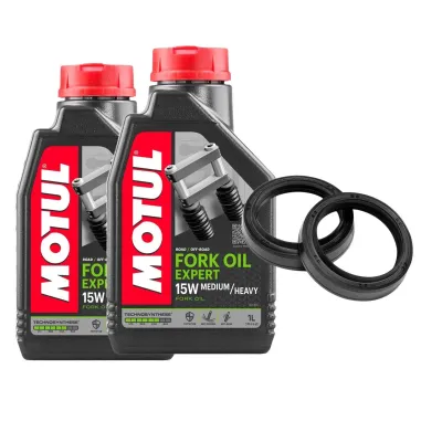 MF5017 Kit Paraoli Forcella + 2L Olio Fork Oil Motul 15W XADV 750 2017 / 2025