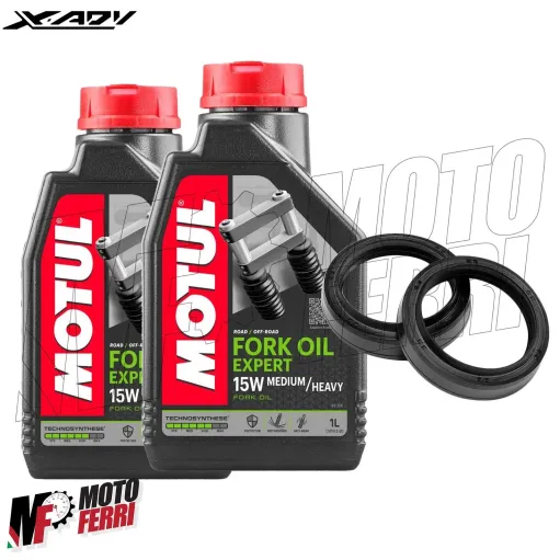 MF5017 Kit Paraoli Forcella + 2L Olio Fork Oil Motul 15W XADV 750 2017 / 2025