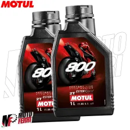 MF3340 - 2Lt Olio Motul 800 Factory Line Racing 100% Sintetico 2T Miscela Mix 2