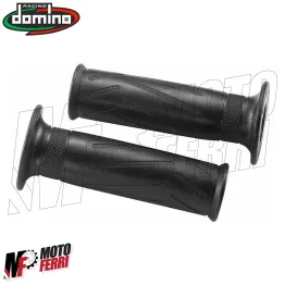 MF2593 Manopole Domino Yamaha style nero grips forate universali Moto Scooter 2