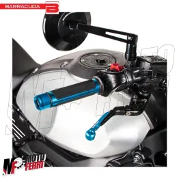 MF5022 Manopole Barracuda Racing Alluminio Blu Universale Moto Yamaha Suzuki 2