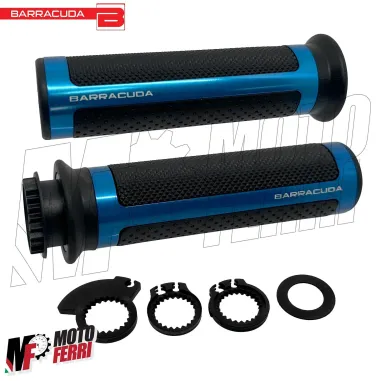 MF5022 Manopole Barracuda Racing Alluminio Blu Universale Moto Yamaha Suzuki