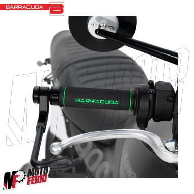 MF5023 Manopole Barracuda Racing Nero Verde Universale Moto Kawasaki Ninja Z900