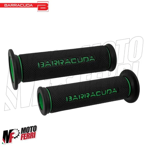 MF5023 Manopole Barracuda Racing Nero Verde Universale Moto Kawasaki Ninja Z900