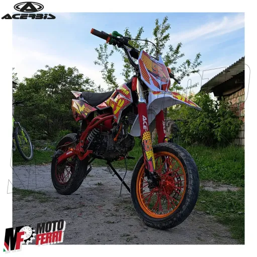 MF4671 Soffietti Calze Forcella Acerbis in Neoprene Rosso Moto Cross Enduro