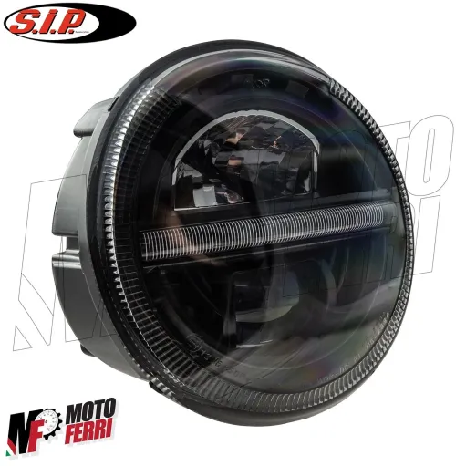 MF5026 Faro Anteriore SIP Black Led Vespa GTS Super 125 250 300 mod 2003 / 2018
