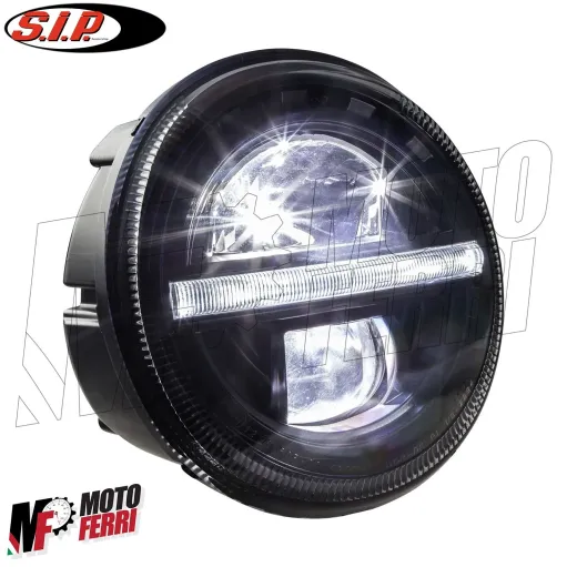 MF5026 Faro Anteriore SIP Black Led Vespa GTS Super 125 250 300 mod 2003 / 2018