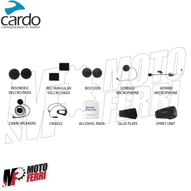 Interfono Bluetooth Cardo Spirit Impermeabile 400m per Casco Moto Scooter