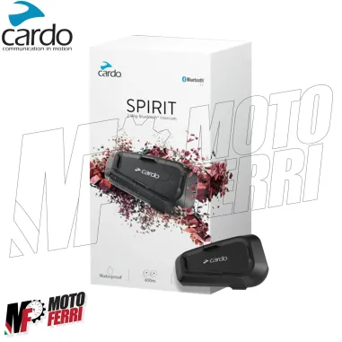 Interfono Bluetooth Cardo Spirit Impermeabile 400m per Casco Moto Scooter