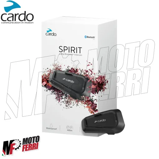 Interfono Bluetooth Cardo Spirit Impermeabile 400m per Casco Moto Scooter