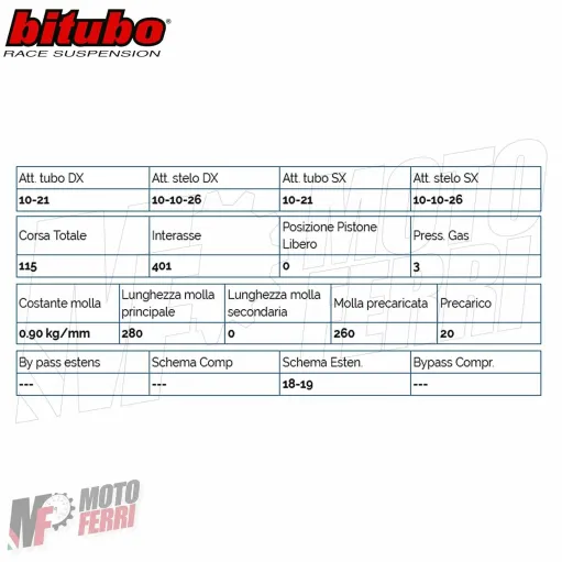 MF3269 Ammortizzatori Bitubo Posteriori Regolabili Honda SH 350 da 2021 a 2024
