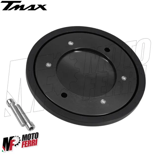 MF1395 Coperchio Carter CNC Nero per Yamaha TMax 500 530 dal 2001 al 2016