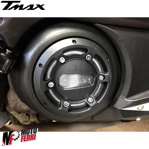 MF5031 Coperchio Carter CNC Silver per Yamaha TMax 500 530 dal 2001 al 2016