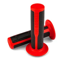 MF5035 Manopole Stage6 Ultimate Grips Grip Nero Rosso Universali Scooter Pitbike
