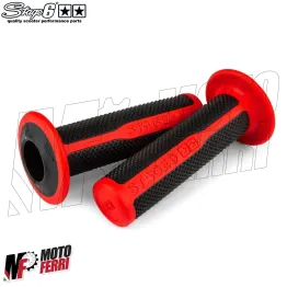 MF5035 Manopole Stage6 Ultimate Grips Grip Nero Rosso Universali Scooter Pitbike 2