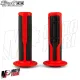 MF5035 Manopole Stage6 Ultimate Grips Grip Nero Rosso Universali Scooter Pitbike
