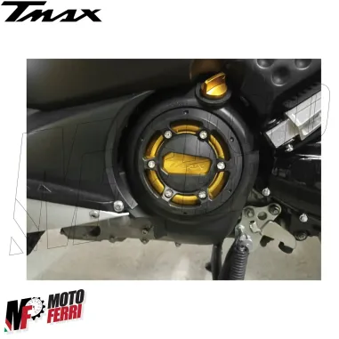 MF5040 Coperchio Carter CNC Oro per Yamaha TMax 500 530 dal 2001 al 2016
