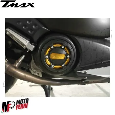 MF5040 Coperchio Carter CNC Oro per Yamaha TMax 500 530 dal 2001 al 2016
