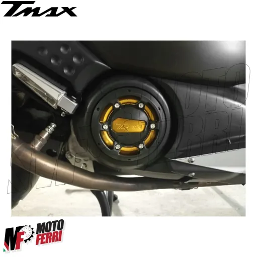 MF5040 Coperchio Carter CNC Oro per Yamaha TMax 500 530 dal 2001 al 2016