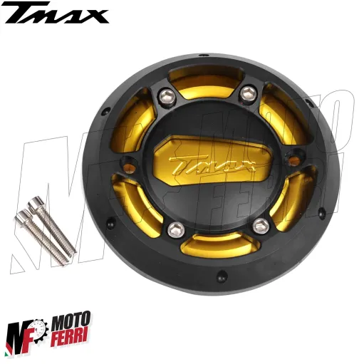 MF5040 Coperchio Carter CNC Oro per Yamaha TMax 500 530 dal 2001 al 2016