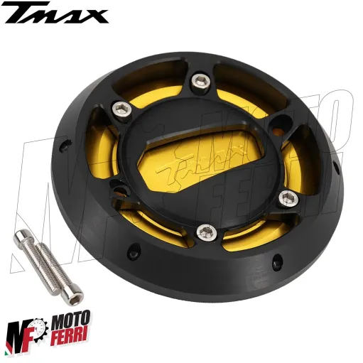 MF5040 Coperchio Carter CNC Oro per Yamaha TMax 500 530 dal 2001 al 2016