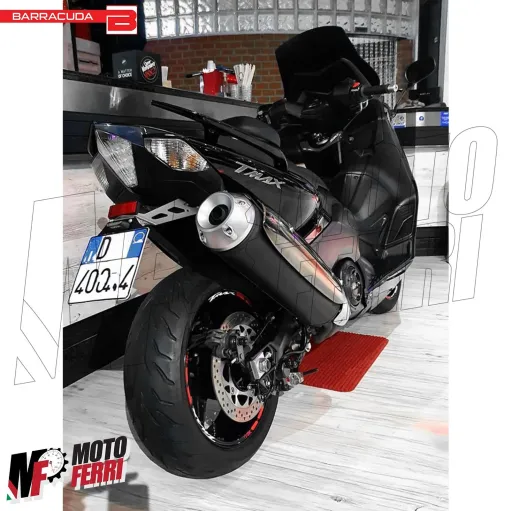 MF1367 Portatarga Sportivo Regolabile Barracuda per Yamaha TMax 530 2012 / 2016