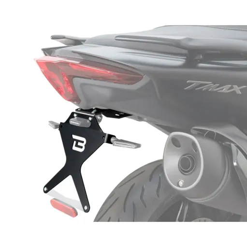 MF2496 Portatarga Sportivo Barracuda Regolabile Nero Yamaha 560 TMax 2020 - 2021