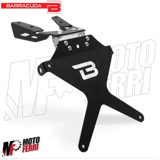 MF2496 Portatarga Sportivo Barracuda Regolabile Nero Yamaha 560 TMax 2020 - 2021
