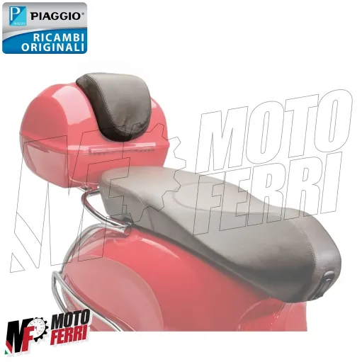 MF5069 Cuscino in Pelle Marrone Bauletto 32Lt Originale Vespa Primavera Sprint