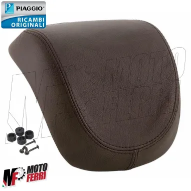 MF5069 Cuscino in Pelle Marrone Bauletto 32Lt Originale Vespa Primavera Sprint