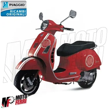 MF5070 - Kit Adesivi Grafica Rosso Bianco Originale Vespa GTS 300 Super Sport
