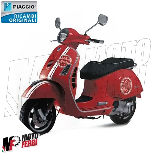 MF5070 - Kit Adesivi Grafica Rosso Bianco Originale Vespa GTS 300 Super Sport
