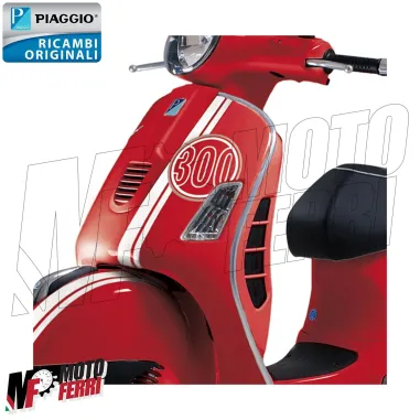 MF5070 - Kit Adesivi Grafica Rosso Bianco Originale Vespa GTS 300 Super Sport