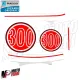 MF5070 - Kit Adesivi Grafica Rosso Bianco Originale Vespa GTS 300 Super Sport