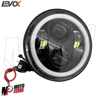 MF4840 Fanale Faro Anteriore Led Vespa PX 125 150 200 Evok 6/12V 7000 Lumen