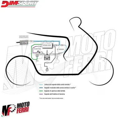 MF1996 Centralina Aggiuntiva Rapid Bike Easy + Cablaggio Vespa GTS 300 2008/2016