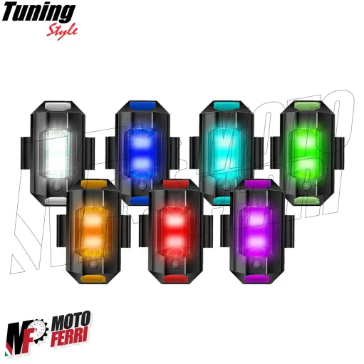 MF5088 Luce Led Lampeggiante Multicolore per Moto Bici Drone Casco Monopattino
