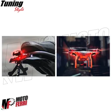 MF5088 Luce Led Lampeggiante Multicolore per Moto Bici Drone Casco Monopattino