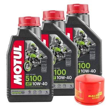 Kit Tagliando Olio Motul 5100 10W40 Filtro Malossi Yamaha TMax 500 530 2001/2016