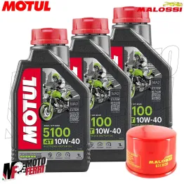 Kit Tagliando Olio Motul 5100 10W40 Filtro Malossi Yamaha TMax 500 530 2001/2016 2